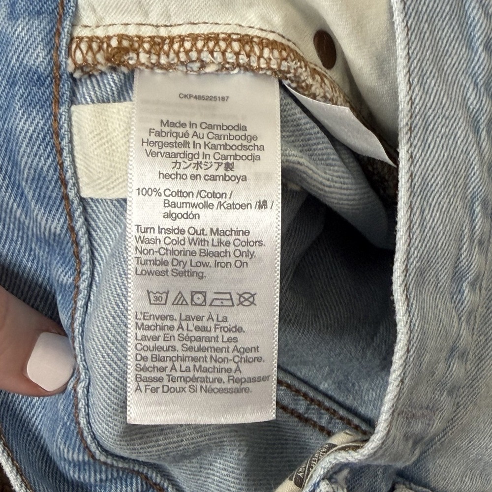 Madewell Womens‎ Relaxed Mid Length Denim Jean Shorts 26 100% Cotton - Picture 5 of 5